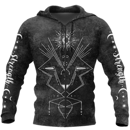 Tarot Cards Strength 3D All Over Printed Shirts For Men and Women AM150603-Apparel-TT-Zipped Hoodie-S-Vibe Cosy™