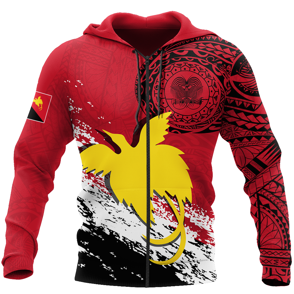 Papua New Guinea 3D Printed Shirts-Apparel-TT-Zipped Hoodie-S-Vibe Cosy™