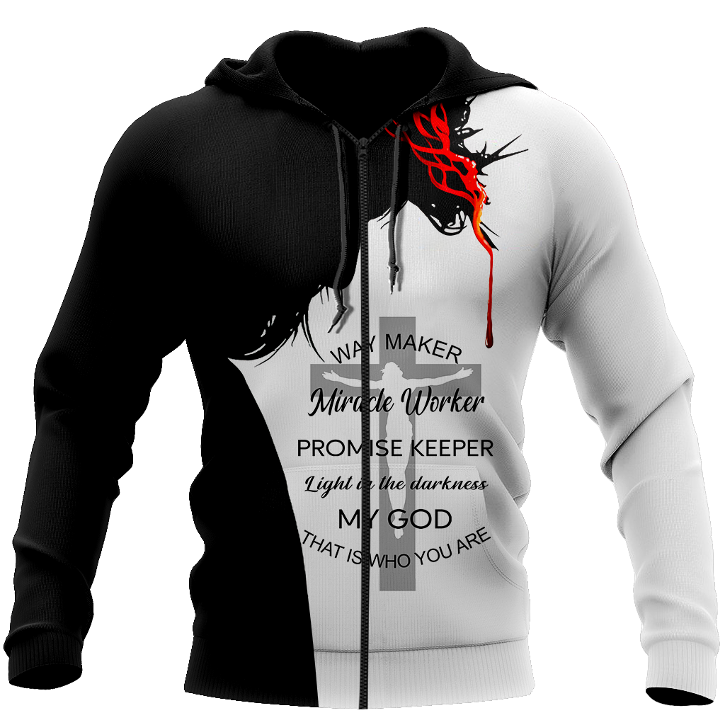 JESUS - WAY MAKER-Apparel-HP Arts-ZIPPED HOODIE-S-Vibe Cosy™