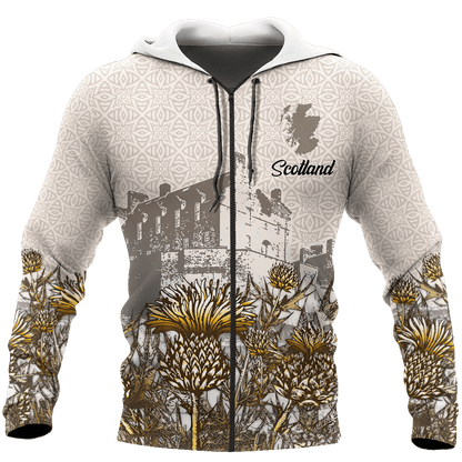 Hoodie Scotland Vintage Over Printed Hoodie TP
