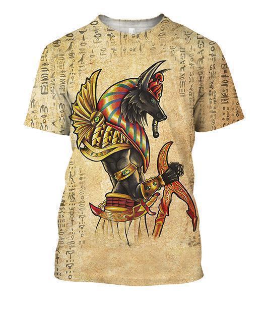 All Over Printed Ancient Egypt God Shirts-Apparel-HbArts-T-Shirt-S-Vibe Cosy™