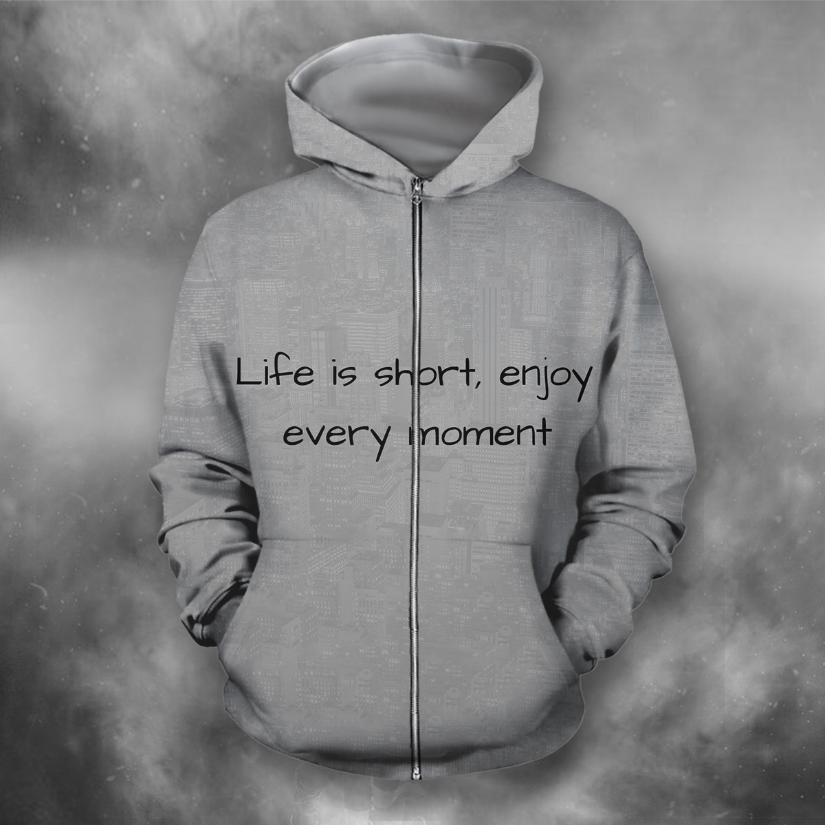 3D All Over Print Enjoy Every Moment-Apparel-PHLong-Zip-S-Vibe Cosy™