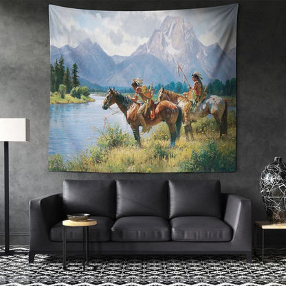 Native American 3D All Over Printed Tapestry