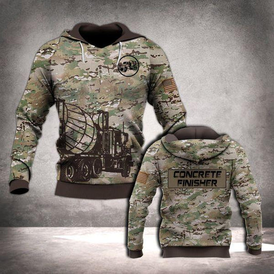 Concrete Finisher Army Camo 3D printed shirts