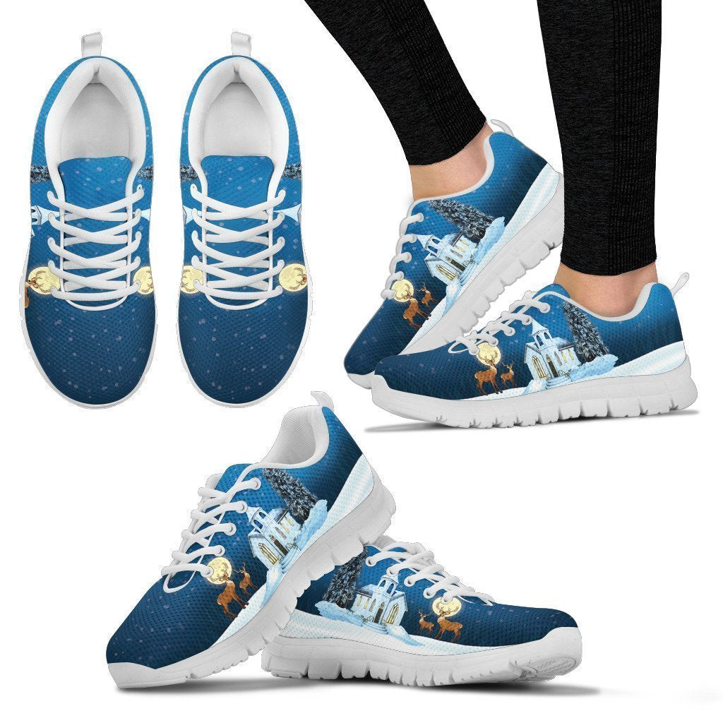 Night Christmas Women's Sneakers-6teenth World™-Women's Sneakers-US5 (EU35)-Vibe Cosy™