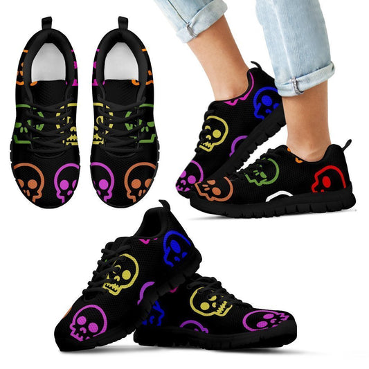 Skull Madness (Black Soles) Kid's Sneakers-6teenth World™-Kid's Sneakers-11 CHILD (EU28)-Vibe Cosy™