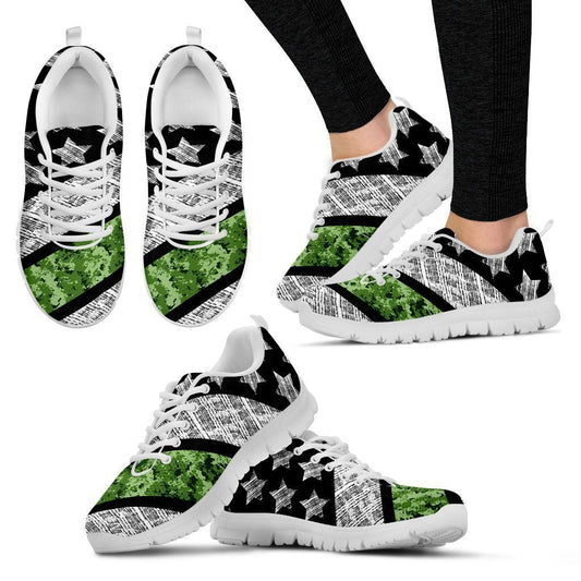 Marine Green Thin Line Women's Sneakers-6teenth World™-Women's Sneakers-US5 (EU35)-Vibe Cosy™