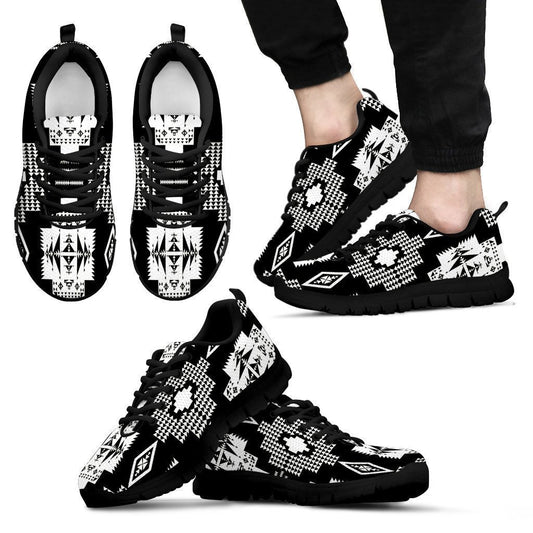 Seven Tribes Black Men's Sneakers-6teenth World™-Men's Sneakers-US5 (EU38)-Vibe Cosy™