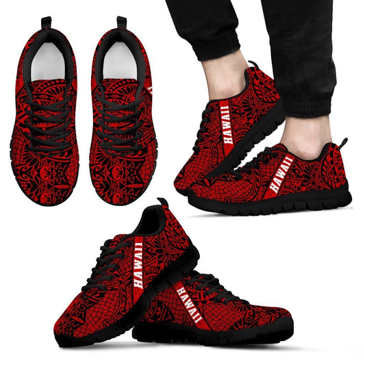 Hawaii Polynesian Sneakers 01 - AH - J9-SNEAKERS-Alohawaii-Men's Sneakers-US5 (EU38)-Black-Vibe Cosy™