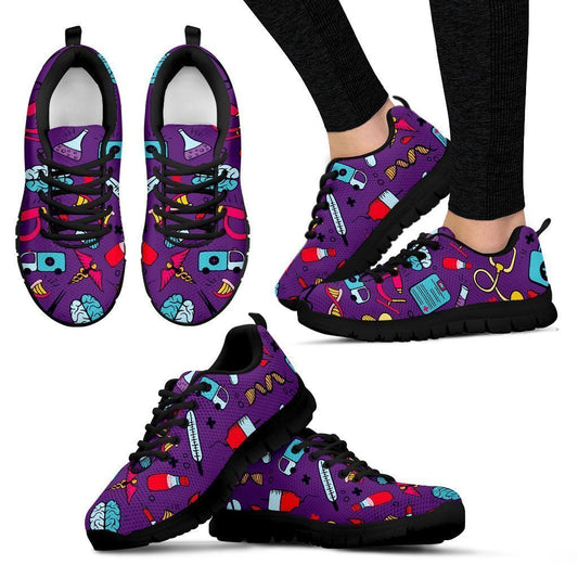 Doctor / Nurse Purple Women's Sneakers-6teenth World™-Women's Sneakers-US5 (EU35)-Vibe Cosy™