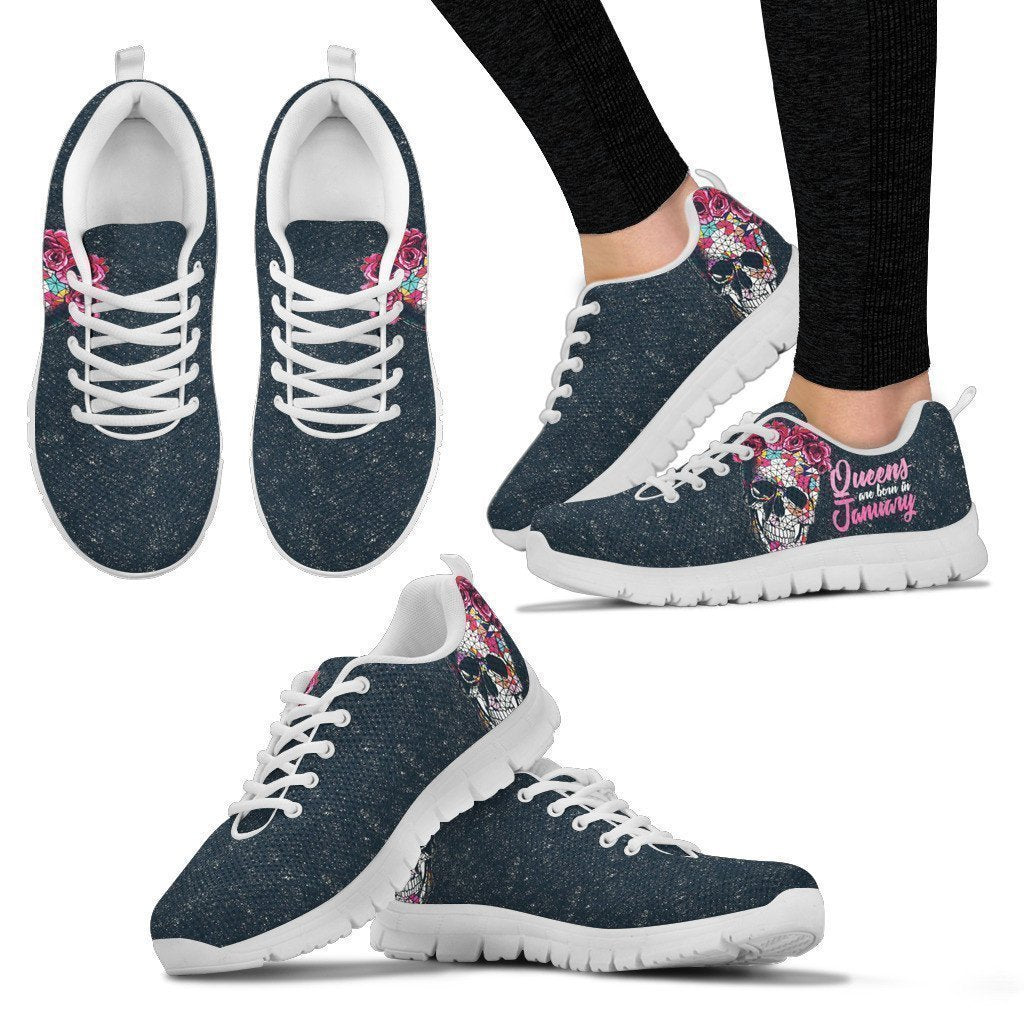 Skull Queen Sneaker (January)-January-Ocean Gadget™-Women's Sneakers - White Sole-US5 (EU35)-Vibe Cosy™