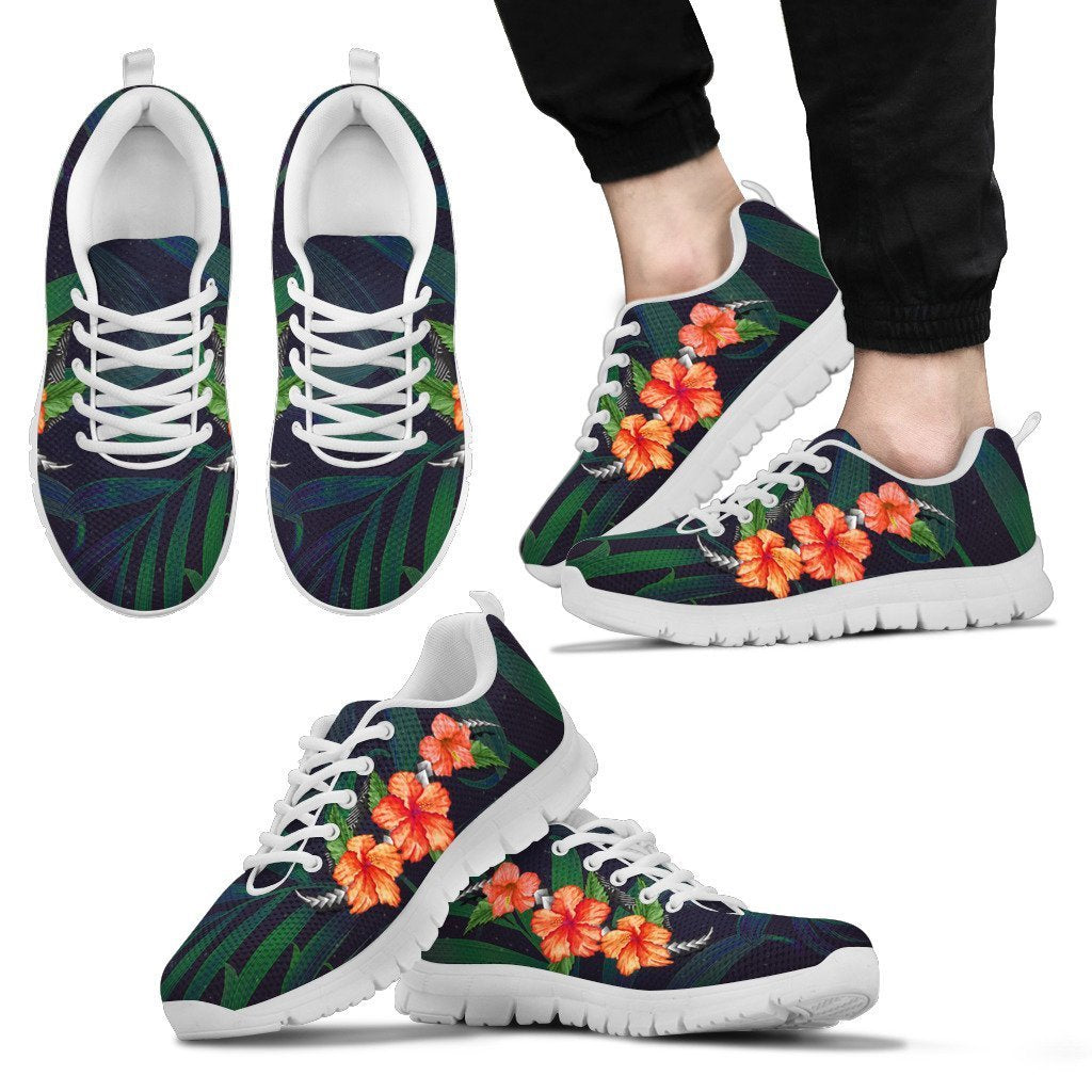 Hibiscus Sneakers 01 - AH-SNEAKERS-Alohawaii-Men's Sneakers-US5 (EU38)-White-Vibe Cosy™