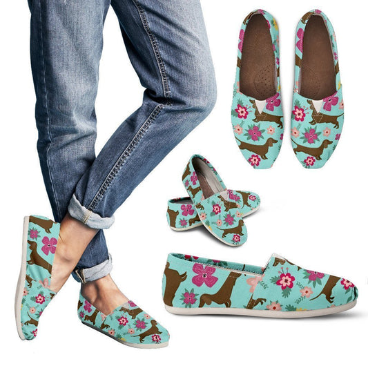 Dachshund Flower Women's Casual Shoes-6teenth World™-Women's Casual Shoes-US6 (EU36)-Vibe Cosy™