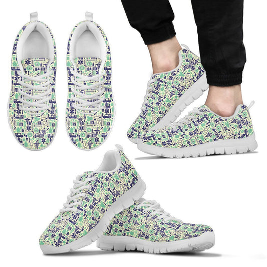 Nurse Shoes-Shoes-6teenth Outlet-Men's Sneakers - White - Nurse Shoes-US5 (EU38)-Vibe Cosy™
