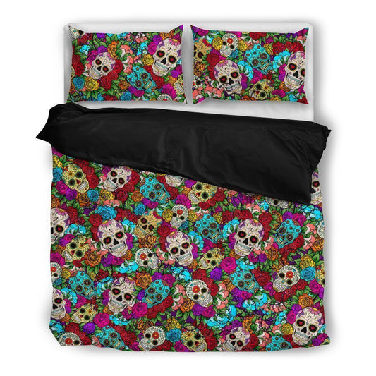 Sugar Skull Duvet-6teenth World™-Bedding Set-Twin-Vibe Cosy™