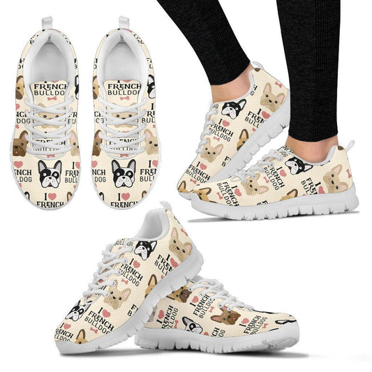 French Bulldog Women's Sneakers-6teenth World™-Women's Sneakers-US5 (EU35)-Vibe Cosy™