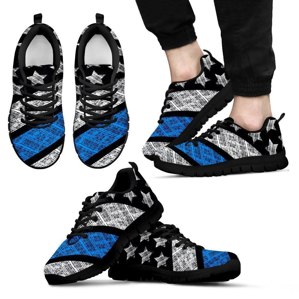 Blue Lives Matter Men's Sneakers-6teenth World™-Men's Sneakers-US5 (EU38)-Vibe Cosy™