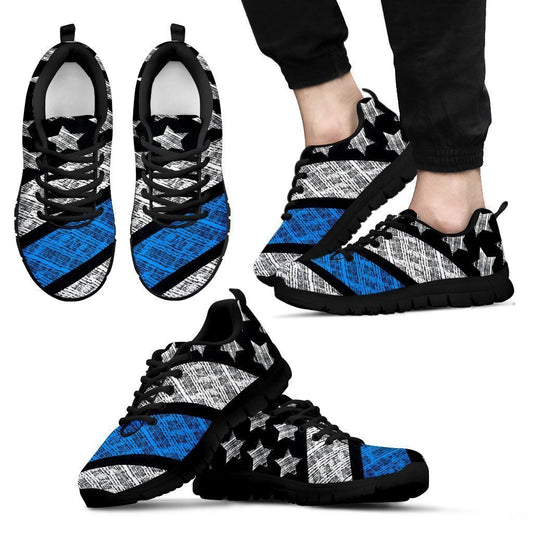 Blue Lives Matter Men's Sneakers-6teenth World™-Men's Sneakers-US5 (EU38)-Vibe Cosy™