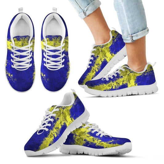 WHITE SWEDEN FLAG Kid's Sneakers-6teenth World™-Kid's Sneakers-11 CHILD (EU28)-Vibe Cosy™