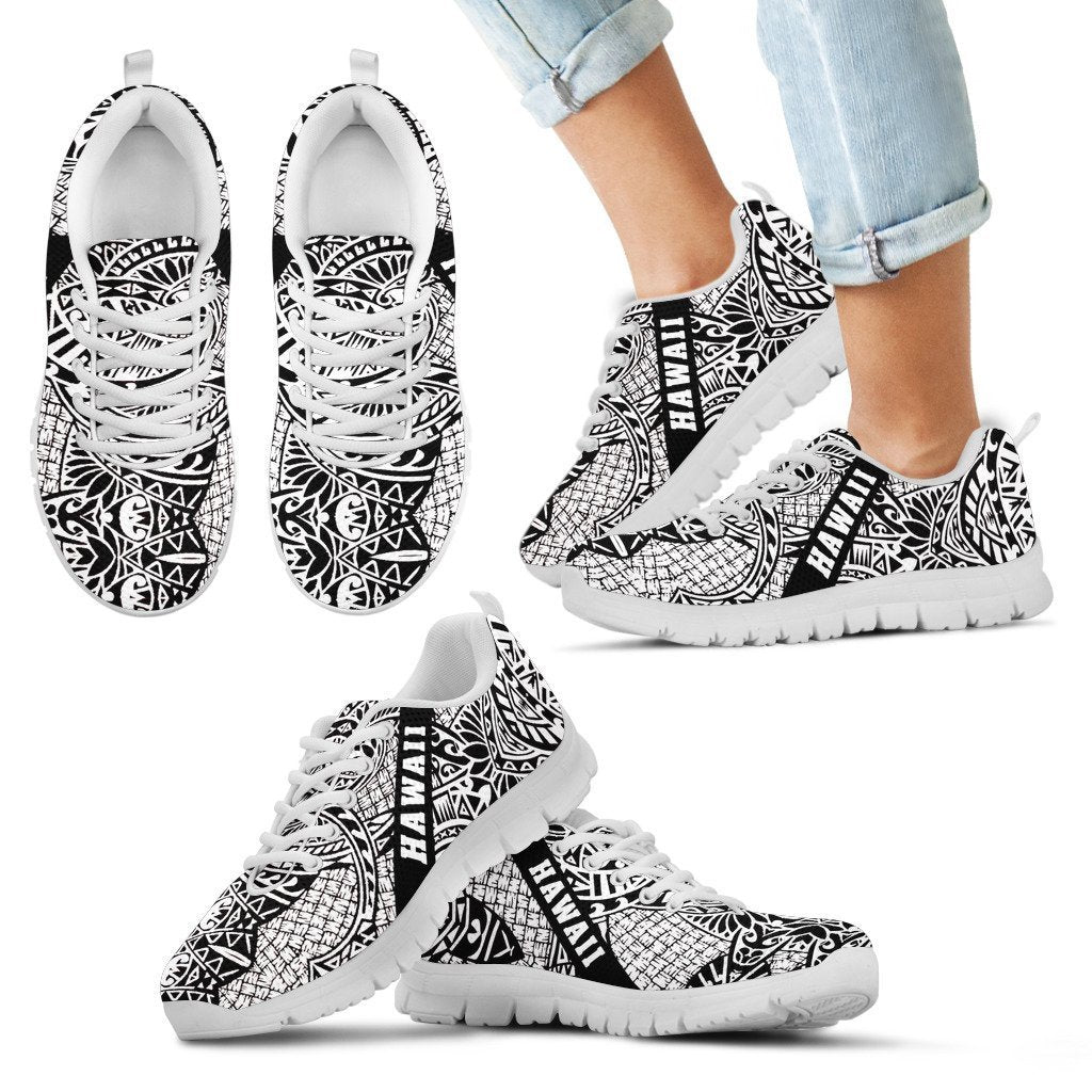 Hawaii Polynesian Sneakers 04 - AH - J9-SNEAKERS-Alohawaii-Kid's Sneakers-11 CHILD (EU28)-White-Vibe Cosy™