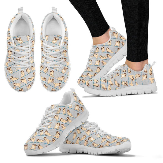 Pug Yoga Women's Sneakers-6teenth World™-Women's Sneakers-US5 (EU35)-Vibe Cosy™