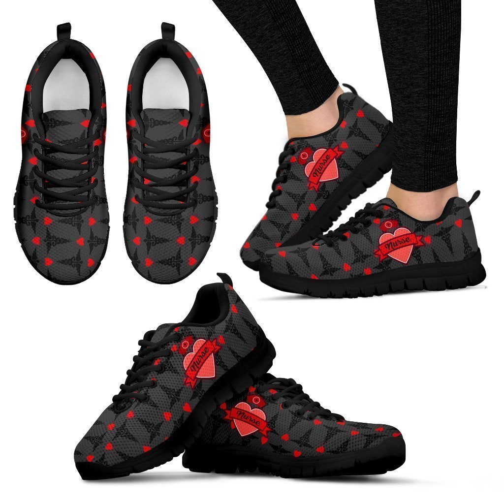 Black Nurse Women's Running Shoes-6teenth World™-Women's Sneakers-US5 (EU35)-Vibe Cosy™
