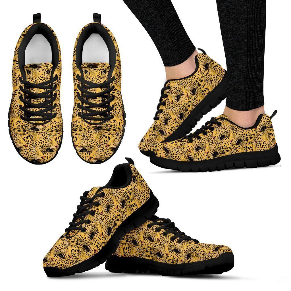 Psychedelic Gold black Women's Sneakers-6teenth World™-Women's Sneakers-US5 (EU35)-Vibe Cosy™
