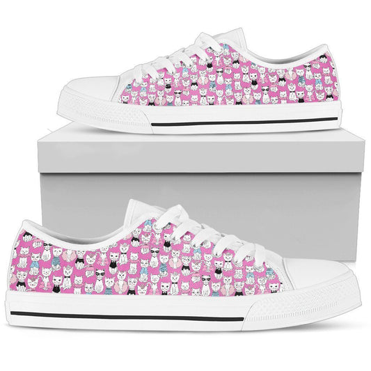 Cat Women's Low Top Shoe-6teenth World™-Women's Low Top Shoe-US5.5 (EU36)-Vibe Cosy™