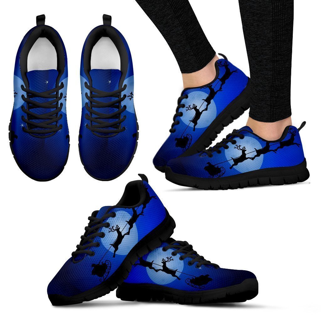 Black Christmas Night Women's Sneakers-6teenth World™-Women's Sneakers-US5 (EU35)-Vibe Cosy™