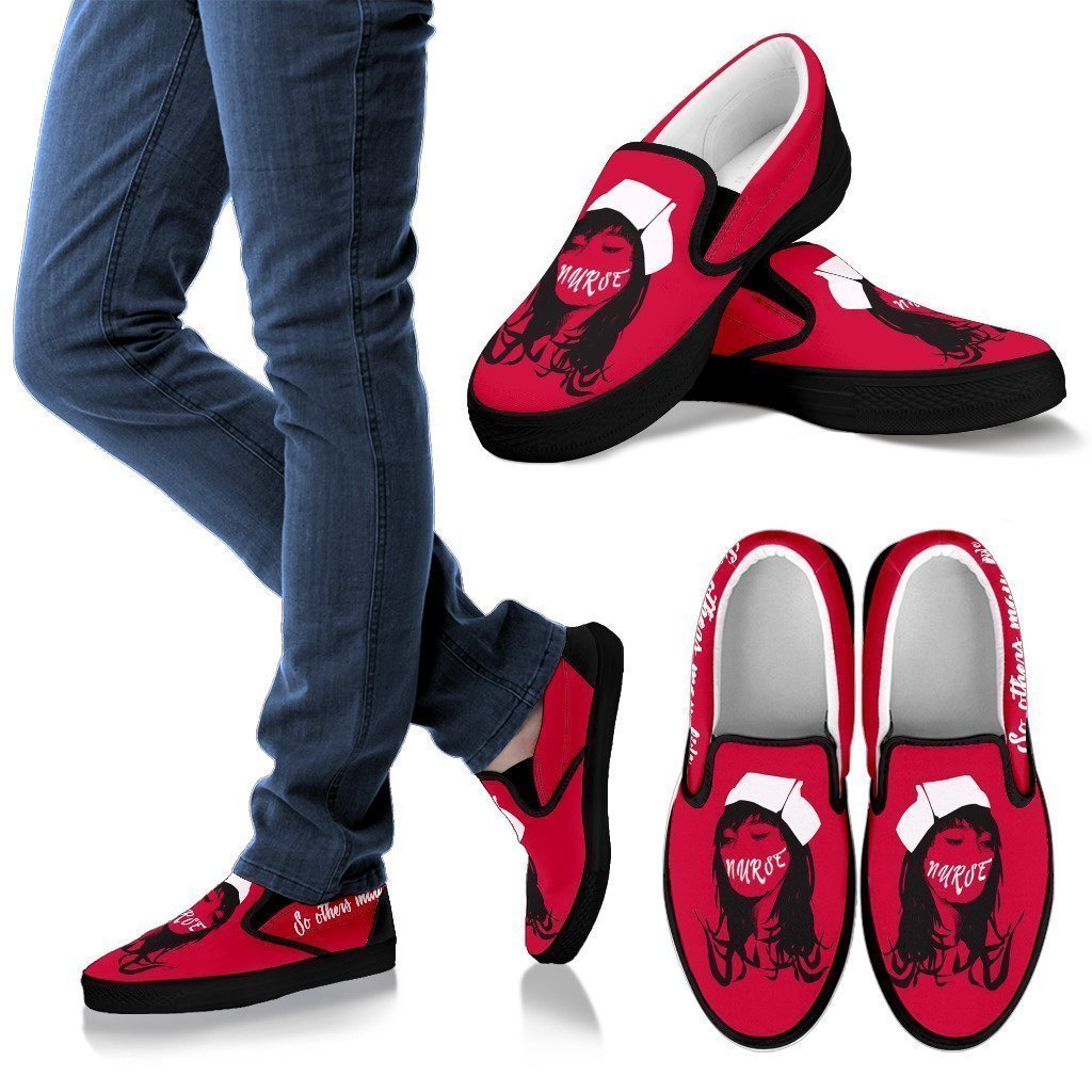 So Others May Live (Nurse) Slip-Ons-Ocean Gadget™-Black Sole-US6 (EU36)-Vibe Cosy™