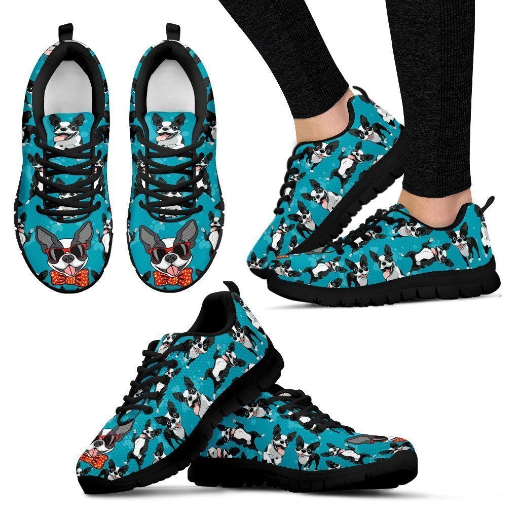 Boston Terrier Women's Sneakers Style 2-6teenth World™-Women's Sneakers-US5 (EU35)-Vibe Cosy™