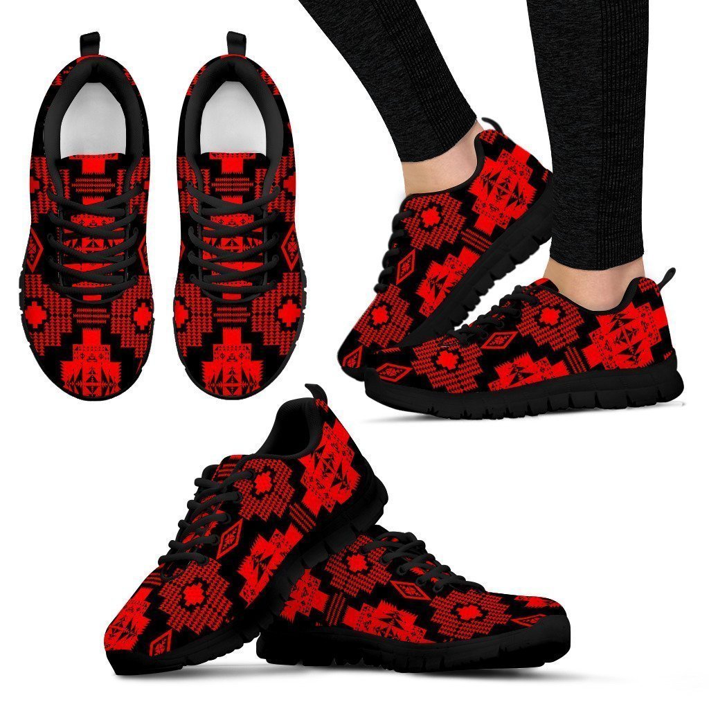 Seven Tribes Red with Black Sopo Women's Sneakers-6teenth World™-Women's Sneakers-US5 (EU35)-Vibe Cosy™