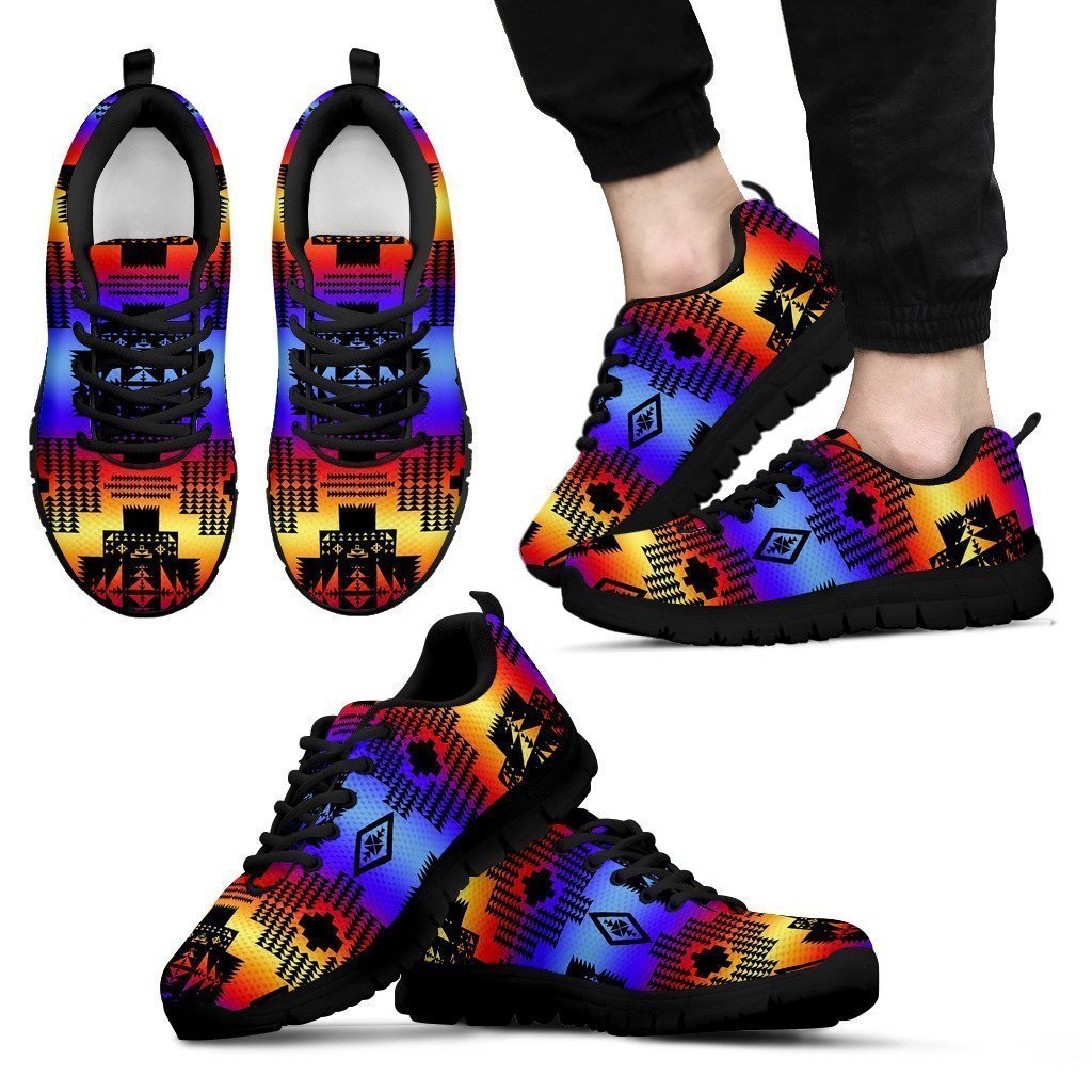 Seven Tribes Black Men's Sneakers-6teenth World™-Men's Sneakers-US5 (EU38)-Vibe Cosy™