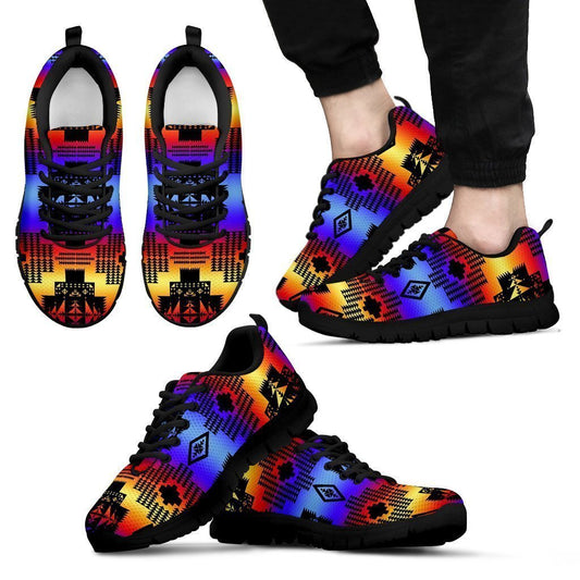 Seven Tribes Black Men's Sneakers-6teenth World™-Men's Sneakers-US5 (EU38)-Vibe Cosy™