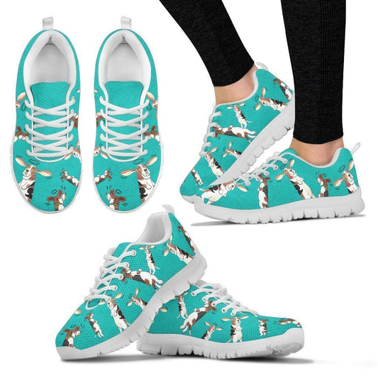 Basset Hound Women's Sneakers-6teenth World™-Women's Sneakers-US5 (EU35)-Vibe Cosy™