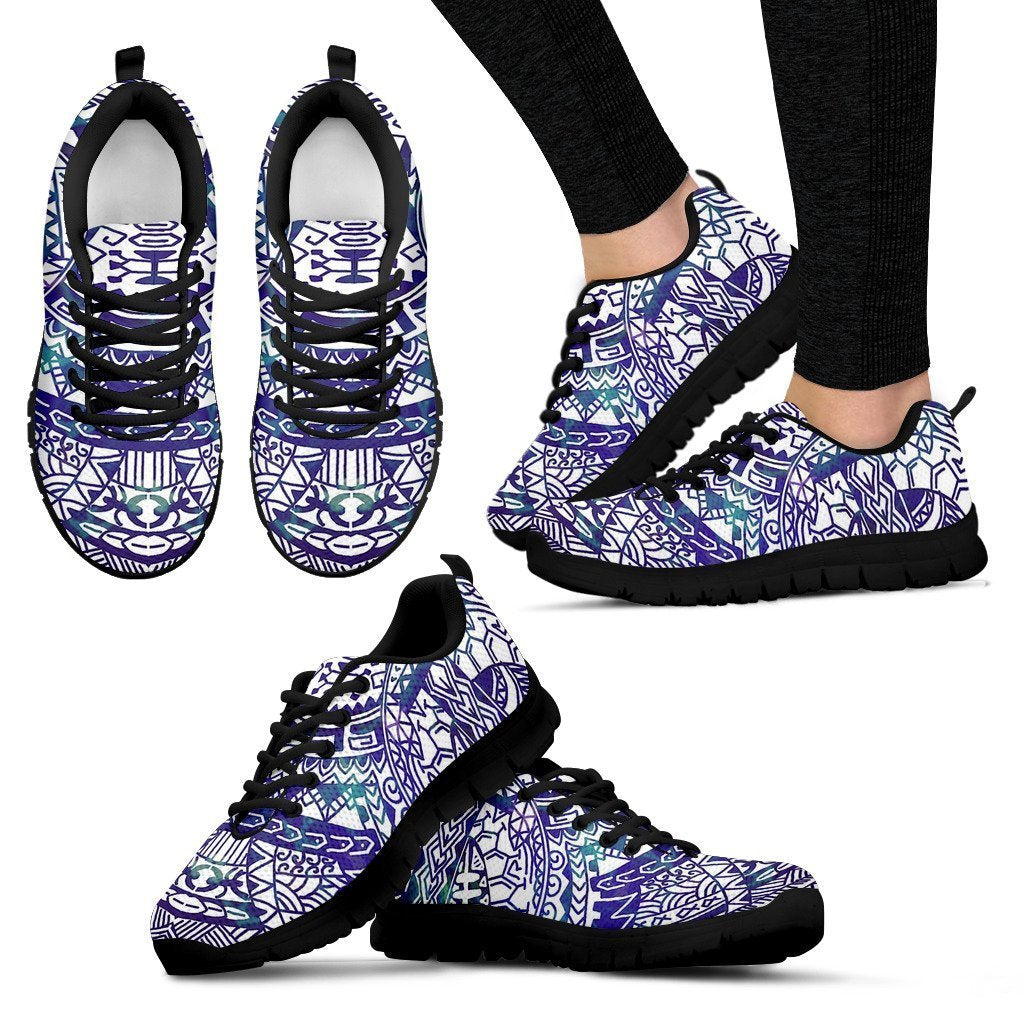 Poly Tribal Sneakers 08 - AH - J9-SNEAKERS-Alohawaii-Women's Sneakers-US5 (EU35)-Black-Vibe Cosy™