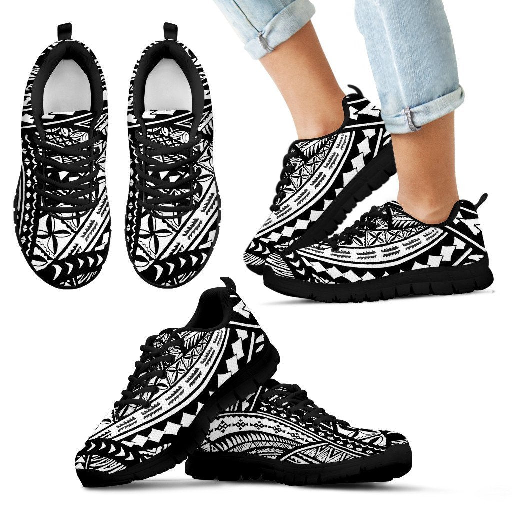Hawaii Poly Sneakers - Black & White Version - AH-SNEAKERS-Alohawaii-Kid's Sneakers - Black-11 CHILD (EU28)-Black & White-Vibe Cosy™