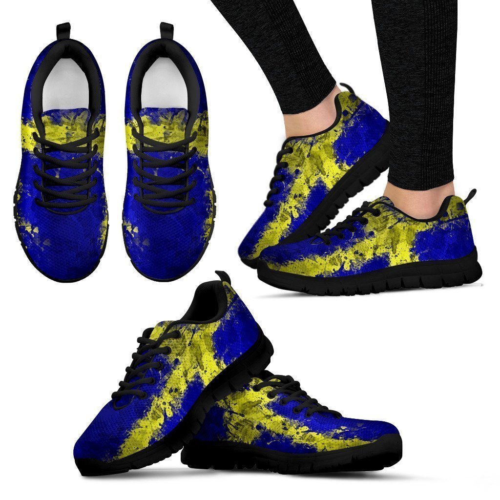 Sweden Flag Women's Sneakers-6teenth World™-Women's Sneakers-US5 (EU35)-Vibe Cosy™