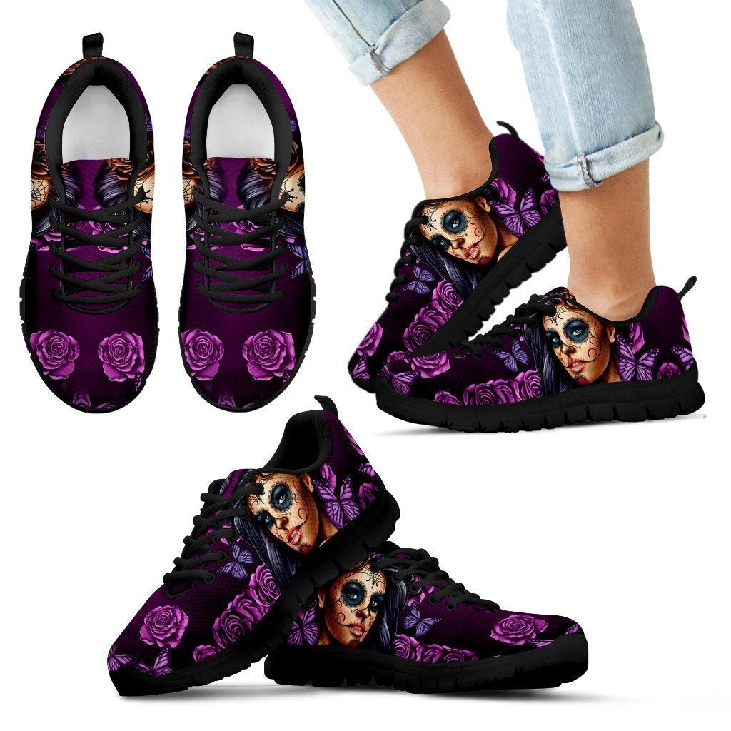 Kid's Sneakers Calavera Violet (Black Soles)-6teenth World™-Kid's Sneakers-11 CHILD (EU28)-Vibe Cosy™