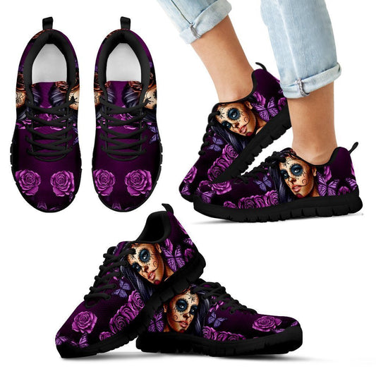Kid's Sneakers Calavera Violet (Black Soles)-6teenth World™-Kid's Sneakers-11 CHILD (EU28)-Vibe Cosy™