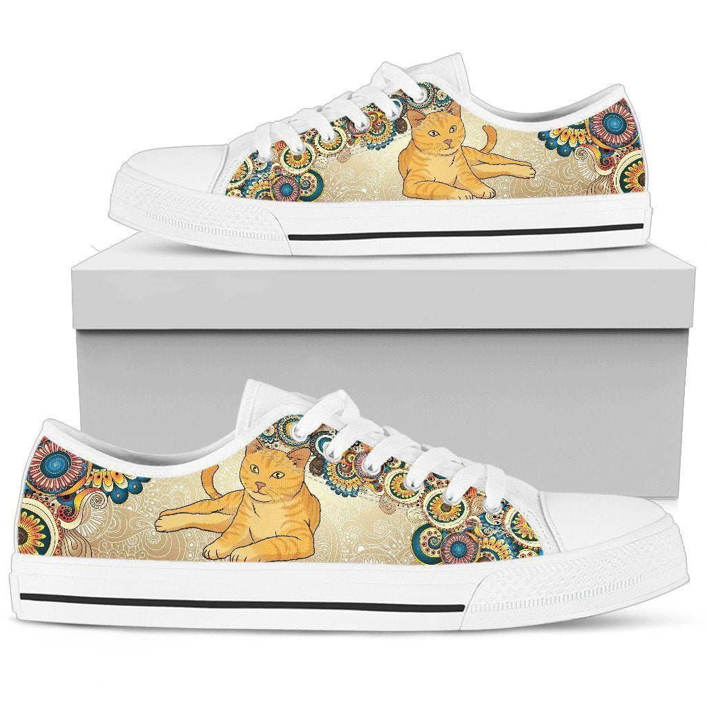 Cat Women's Low Top Shoe-6teenth World™-Women's Low Top Shoe-US5.5 (EU36)-Vibe Cosy™