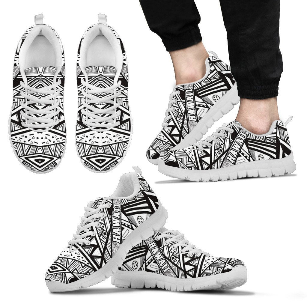 Hawaii Polynesian Sneakers 08 - AH - J9-SNEAKERS-Alohawaii-Men's Sneakers-US5 (EU38)-White-Vibe Cosy™