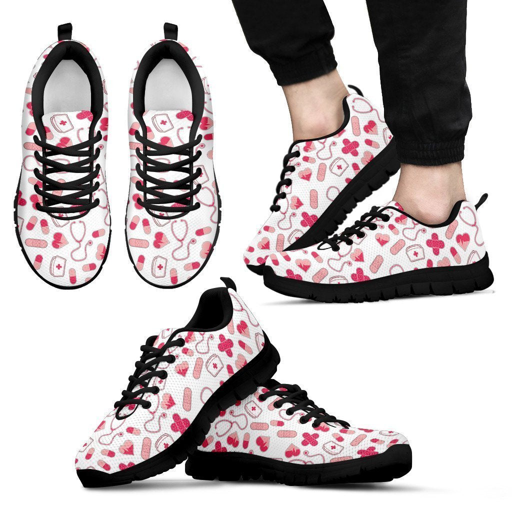 Nurse Shoes-Shoes-6teenth Outlet-Men's Sneakers - Black - Nurse Shoes-US5 (EU38)-Vibe Cosy™