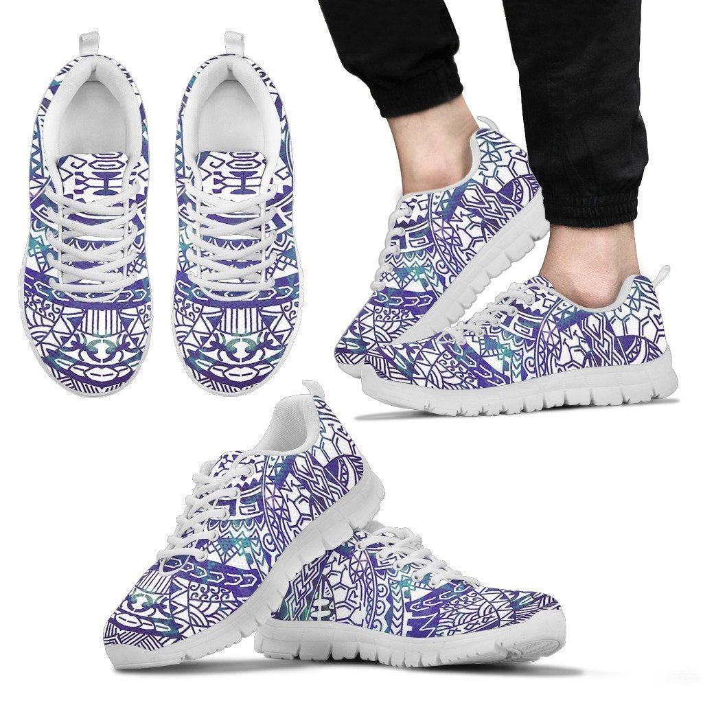 Poly Tribal Sneakers 08 - AH - J9-SNEAKERS-Alohawaii-Men's Sneakers-US5 (EU38)-White-Vibe Cosy™