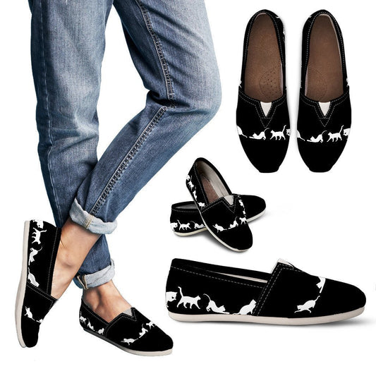 Black & White Cat Women's Casual Shoes-6teenth World™-Women's Casual Shoes-US6 (EU36)-Vibe Cosy™
