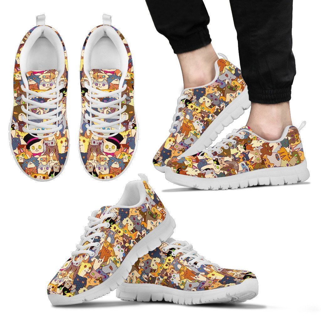 Cat Lovers Men's Sneakers-6teenth World™-Men's Sneakers-US5 (EU38)-Vibe Cosy™