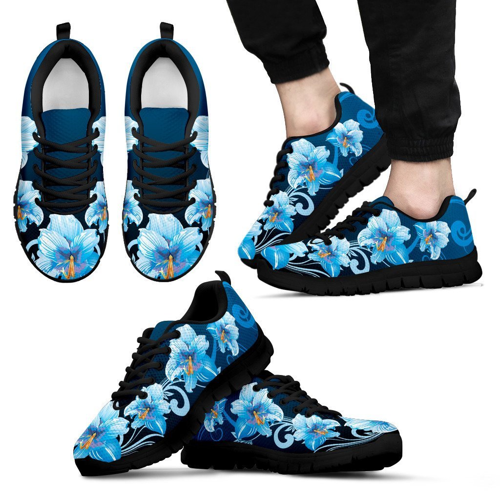 Hibiscus Sneakers 02 - AH-SNEAKERS-Alohawaii-Men's Sneakers-US5 (EU38)-Black-Vibe Cosy™