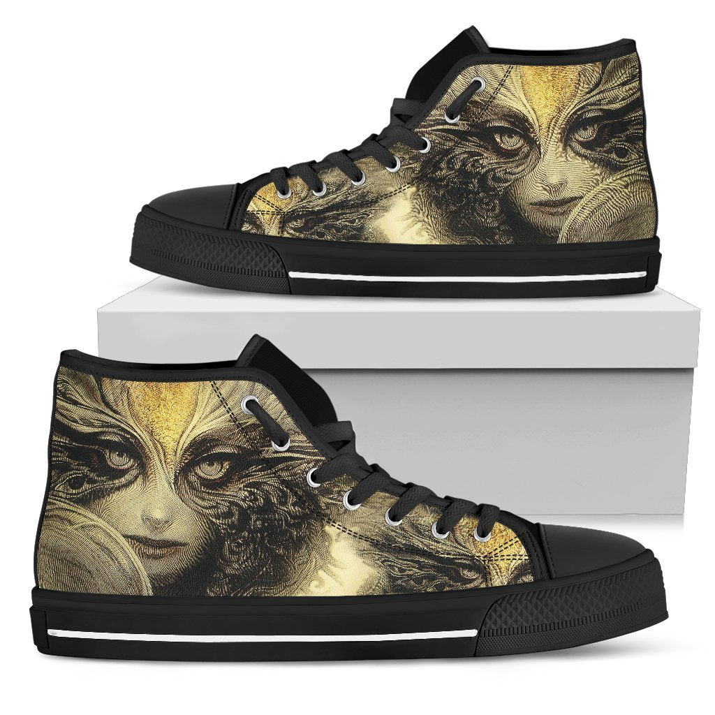 Illustration Shoes-Shoes-6teenth Outlet-Mens High Top - Black - Illustration Shoes-US5 (EU38)-Vibe Cosy™