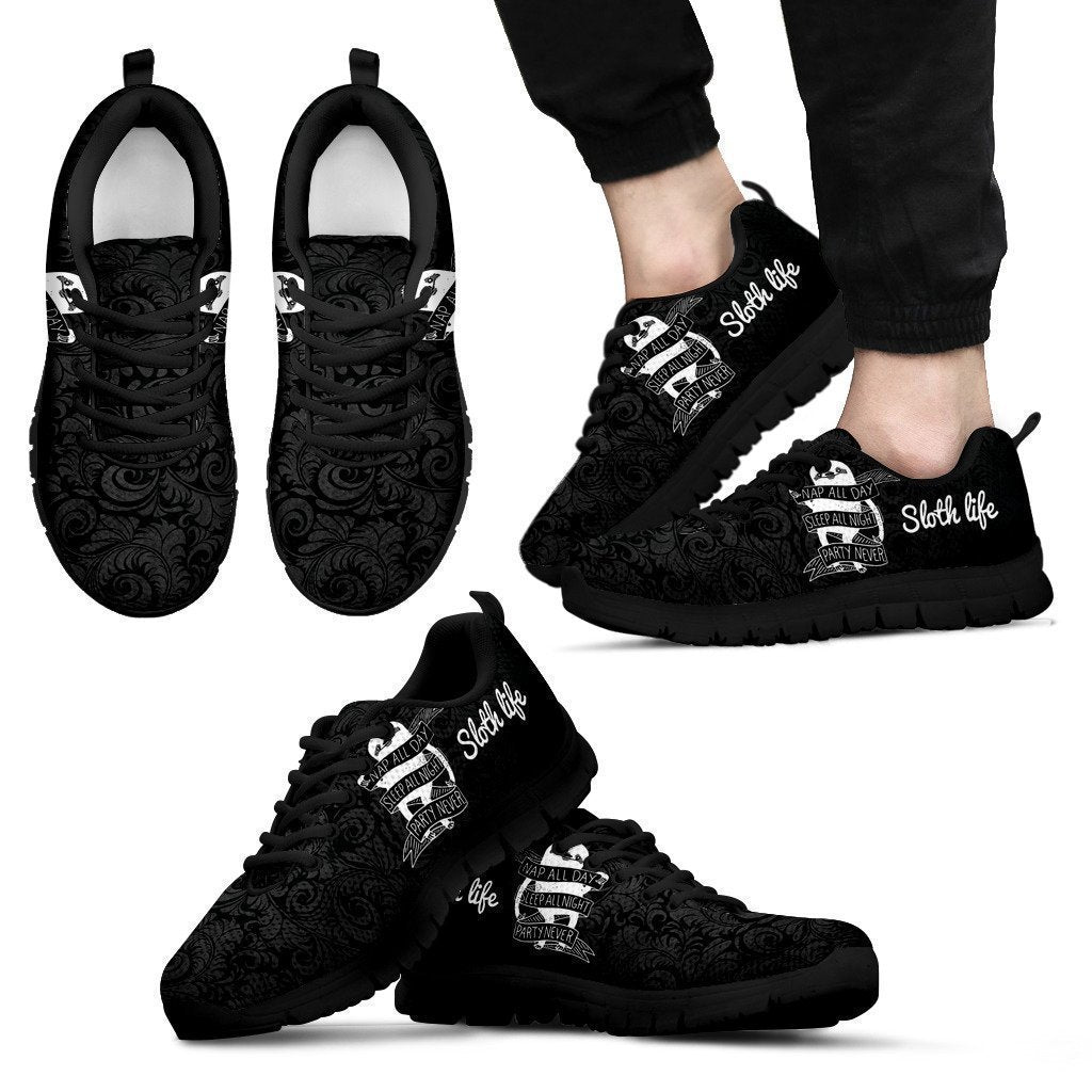 Sloth Life-Shoes-6teenth Outlet-Men's Sneakers - Black - Sloth Life-US5 (EU38)-Vibe Cosy™