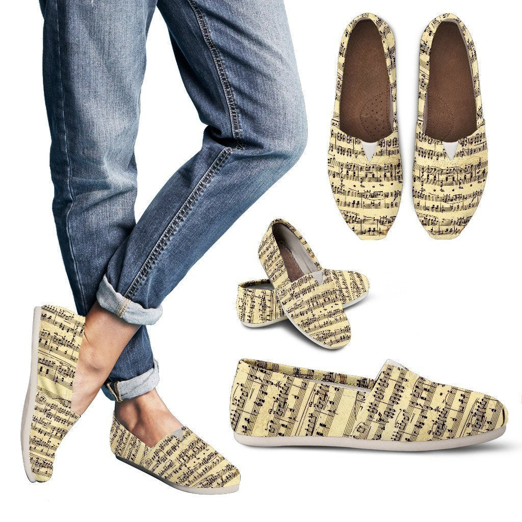 Sheet Music Design Womens Casuals Shoes-6teenth World™-Women's Casual Shoes-US6 (EU36)-Vibe Cosy™